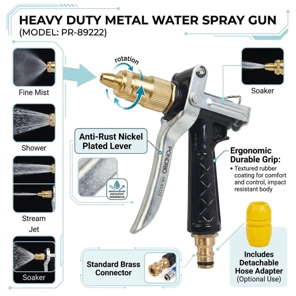 Heavy Duty Metal Water Spray Gun