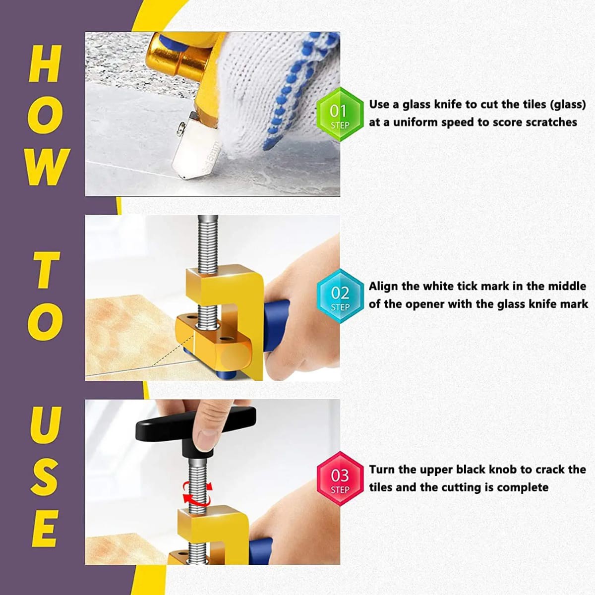 Tile & Glass Cutting Tool Set