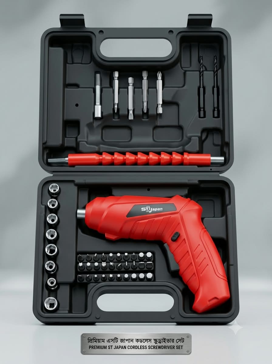 ST Japan Cordless Screwdriver Set | 45+ Pcs Premium Kit